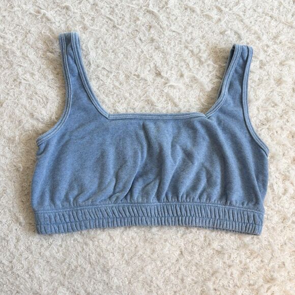 Colsie Womens Small Comfy Sweatshirt Material Blue Bralette Comfy Cozy Flaw - Picture 1 of 12